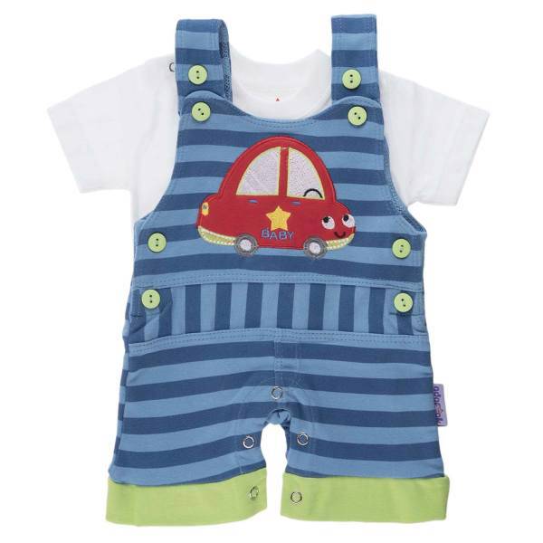 ست لباس پسرانه آدمک مدل 2103001B، Adamak 2103001B Baby Boy Clothing Set