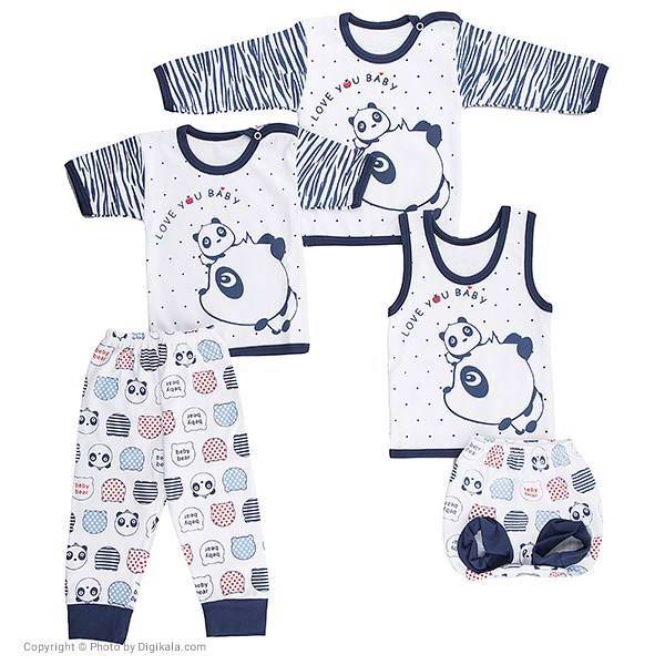 ست لباس نوزادی ندا و ساراگل مدل 3435، Neda And Saragol 3435 Baby Clothes Set