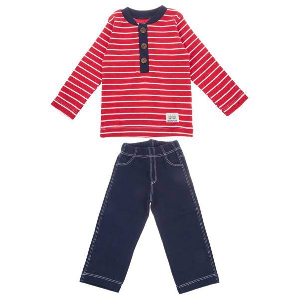 ست لباس پسرانه آدمک مدل 1155011R، Adamak 1155011R Baby Boy Clothing Set