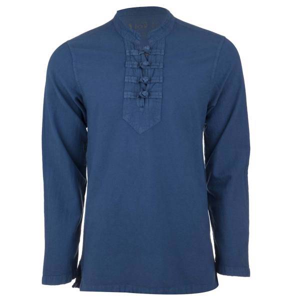 پیراهن آندیا مدل چهارگره آبی، Andya Long Sleeve Shirt For Men