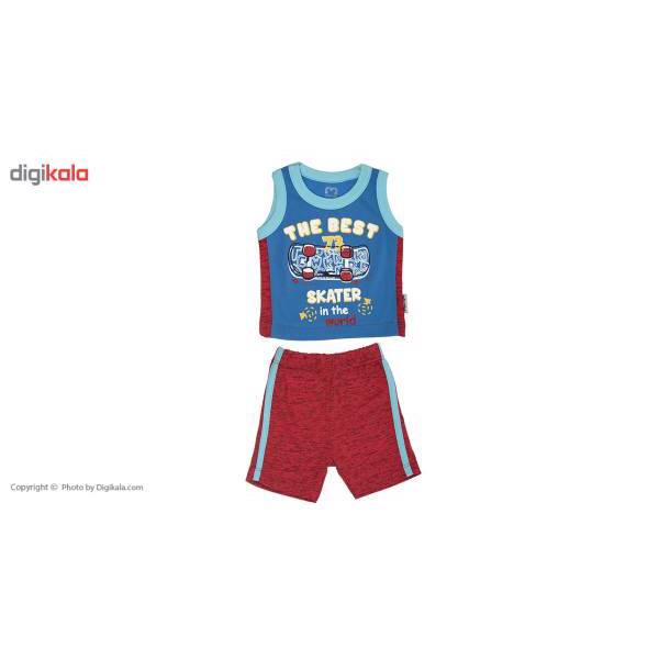 ست لباس پسرانه آدمک مدل 2321001B، Adamak 2321001B Baby Boy Clothing Set