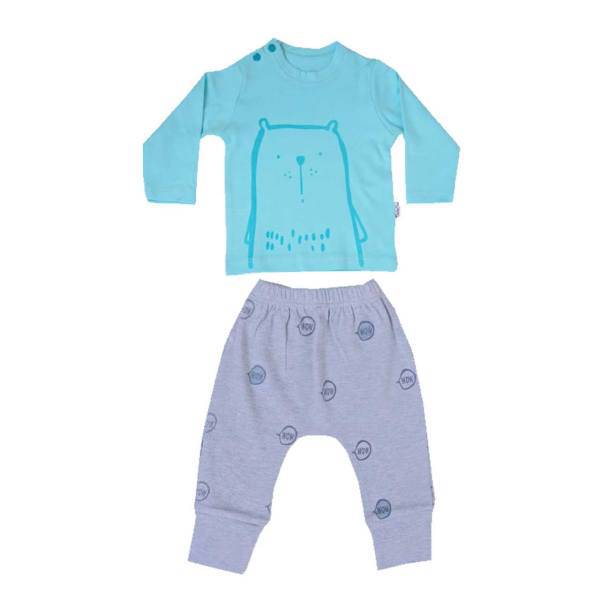 ست لباس پسرانه وان بای وان مدل 444 پنبه ای، One By One 444 Cotton Baby Boy Clothing Set