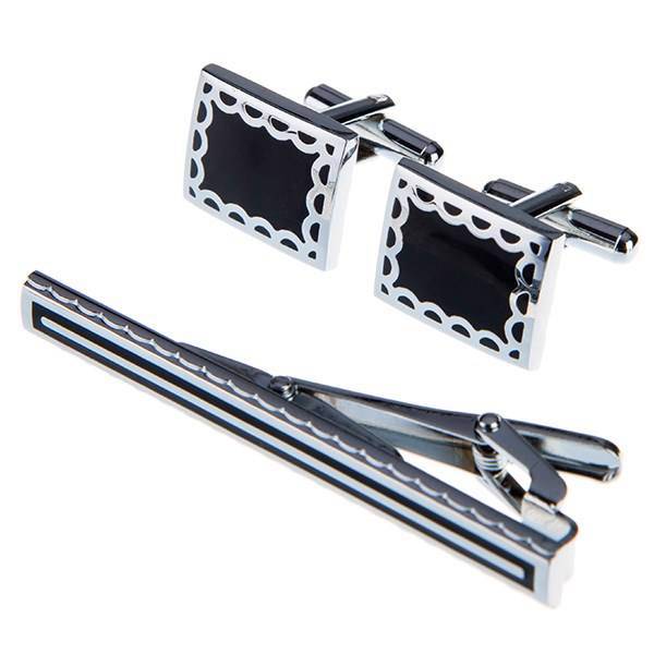 دکمه سر دست و گیره کراوات جی دبلیو ال مدل CL14048، JWL CL14048 Cufflinks