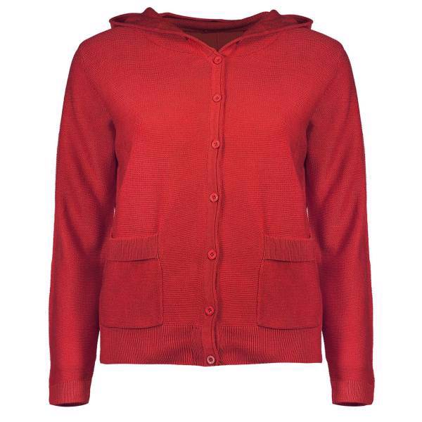 ژاکت نخی کلاه دار زنانه، Women Cotton Hooded Cardigan