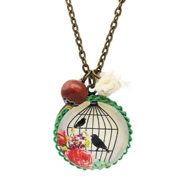 گردنبند قاب عکس لوکسین طرح پرنده مدل N567، Loxin Bird Photo Frame N567 Necklace