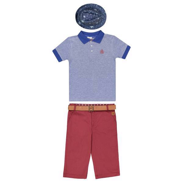 ست لباس پسرانه منا رزا مدل 15257DR، Monna Rosa 15257DR Baby Boy Clothing Set