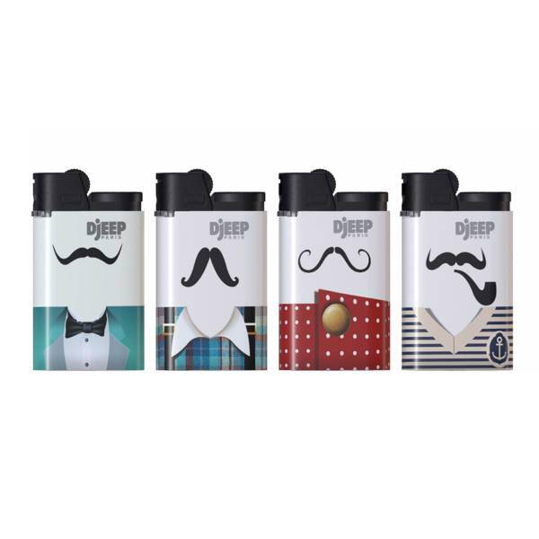 فندک دیجیپ مدل Mustaches بسته 4 عددی، Djeep Mustaches Lighter Pack Of 4
