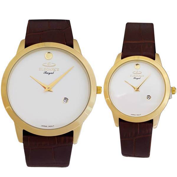 ساعت ست مردانه و زنانه الگانس رویال مدل ER3060-White-Gold، Elegance Royal ER3060-White-Gold Watch set