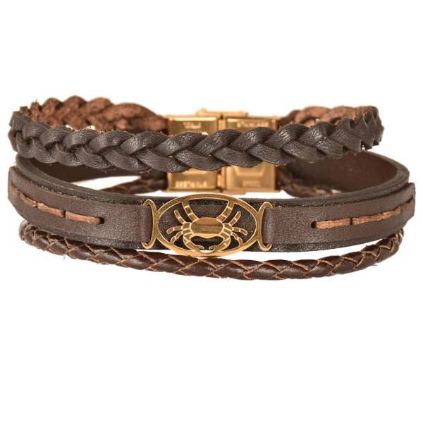 دستبند کهن چرم طرح تولد تیر مدل BR173-7، Kohan Charm Tir BR173-7 Leather Bracelet