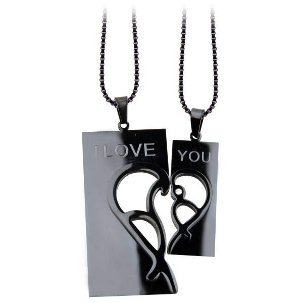 گردنبند شهر شیک طرح I Love You قلب مدل G181 بسته دو عددی، Shahr e Shik I Love You Heart G181 Necklace Pack Of 2