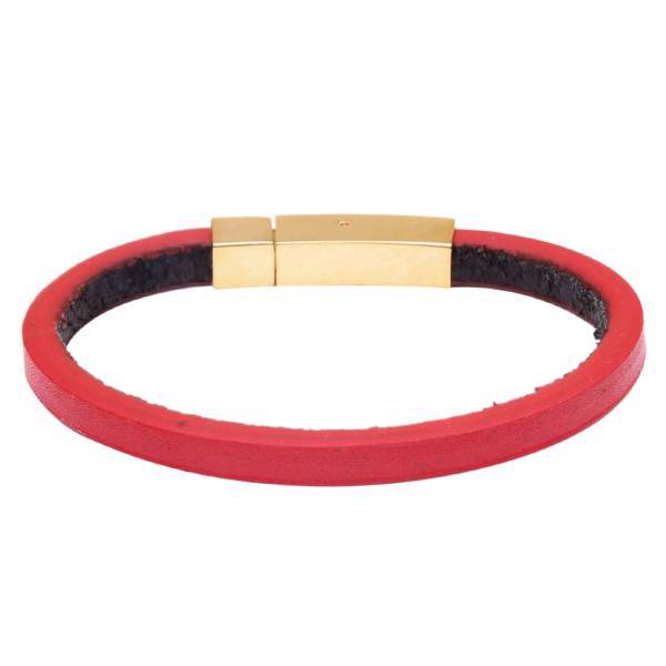 دستبند چرمی آتیس کد I700RED، Atiss I700RED Leather Bracelet