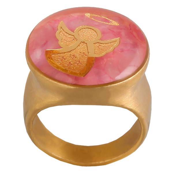 انگشتر ورق طلا گالری الون طرح فرشته کد 198059، Alone Angel 198059 Gold Ring