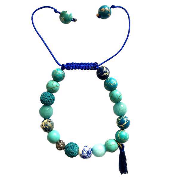دستبند عود مدل 100103 طرح ابریشم، Oood 100103 Silk Bracelet