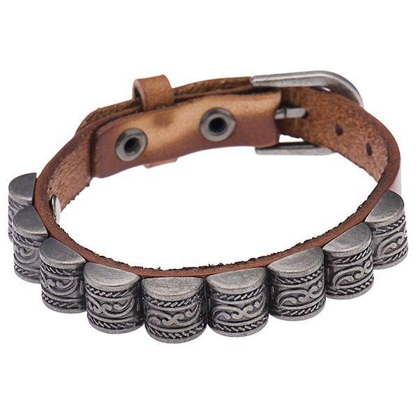 دستبند چرمی جی دبلیو ال مدل B15084، JWL B15084 Bracelets