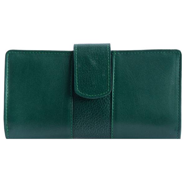 کیف پول زنانه رویال چرم مدل W25-Green