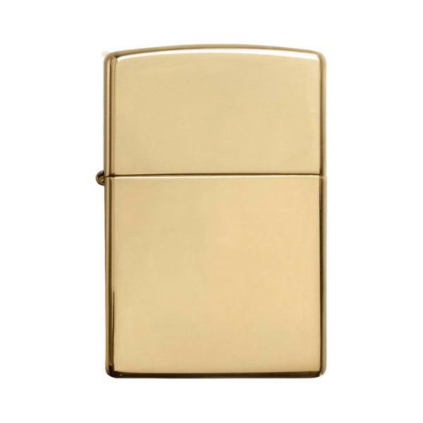 فندک زیپو مدل High Polish Brass کد 254B، Zippo High Polish Brass lighter 254B