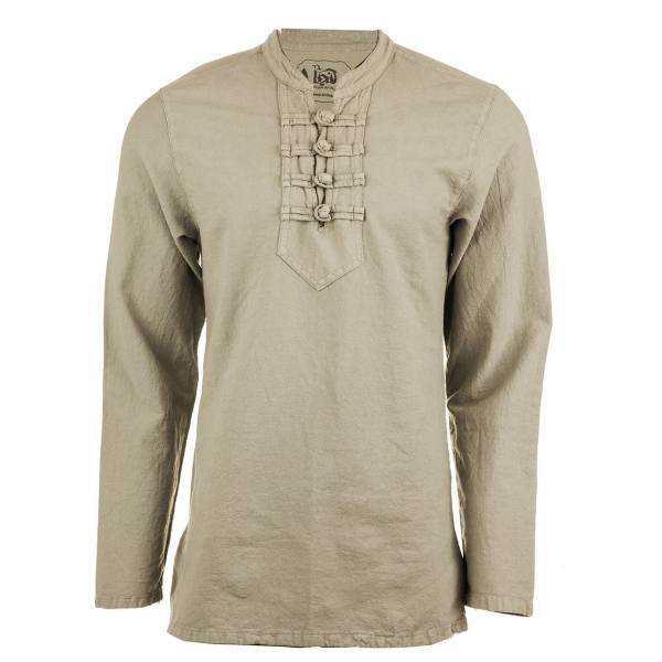 پیراهن آندیا چهارگره نخودی، Andya Pattern 11 Long Sleeve Shirt For Men