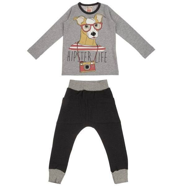 ست لباس پسرانه موشی مدل 15STK-HPSTR، Mushi 15STK-HPSTR Baby Boy Clothing Set