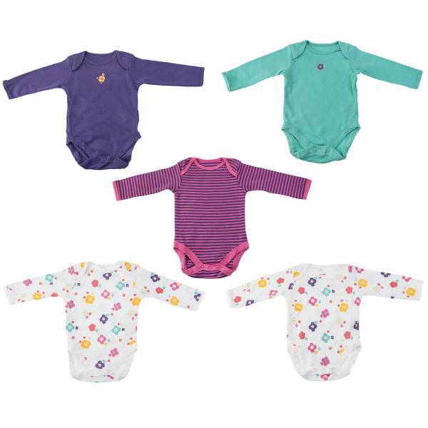 ست زیر دکمه دار آستین بلند مادرکر مدل C6242 بسته 5 عددی، Mothercare C6242 Under Button With Long Sleeves Set Pack Of 5