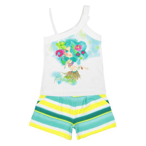 ست تاپ و شلوارک دخترانه مایورال مدل MA 3278073، Mayoral MA 3278073 Girls Top And Shorts