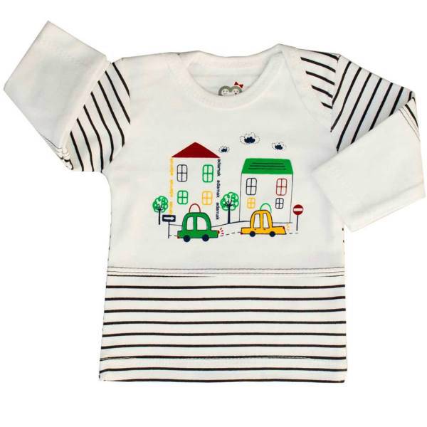 تی شرت آستین بلند نوزادی آدمک مدل Car، Adamak Car Baby T Shirt With Long Sleeve