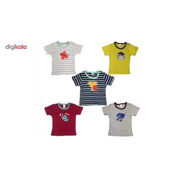 ست تیشرت کارترز مدل 601-18-2 بسته 5عددی 12تا18ماه، carters 601-2 tshirt 5pack