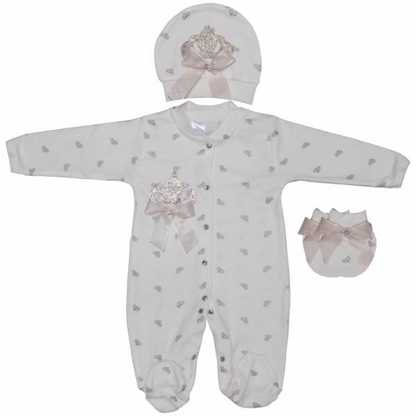 ست لباس نوزادی ادا بیبی مدل 9157Pink، EdaBaby 9157Pink Baby Clothes Set