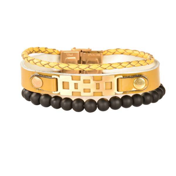 دستبند چرمی کهن چرم مدل BR169-4، Kohan Charm BR169-4 Leather Bracelet