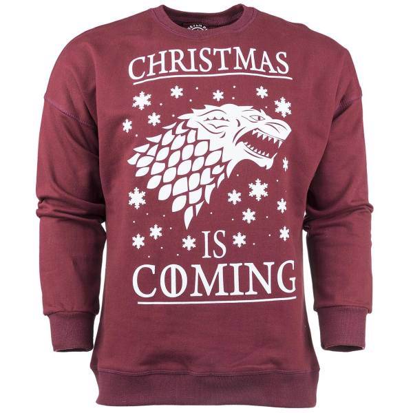 پولیور زرشکی مردانه سون پی ام مدل Christmas Is Coming، Seven Pm Christmas Is Coming Sweater For Men