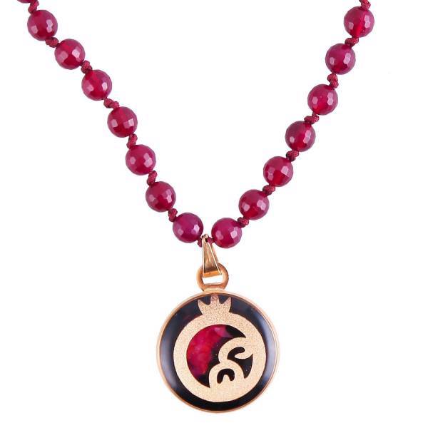 گردنبند طلا 24 عیار گالری الون طرح انار کد 198050، Alone Pomegranate 198050 Gold Necklace