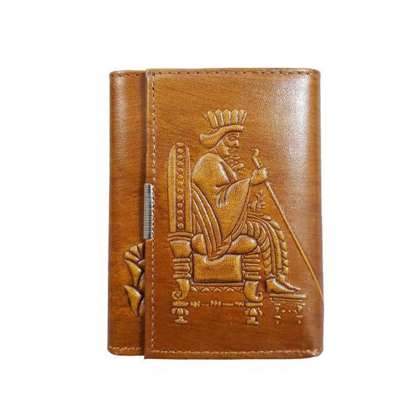 کیف پول چرم نگار طرح هخامنشی مدلCN-400101