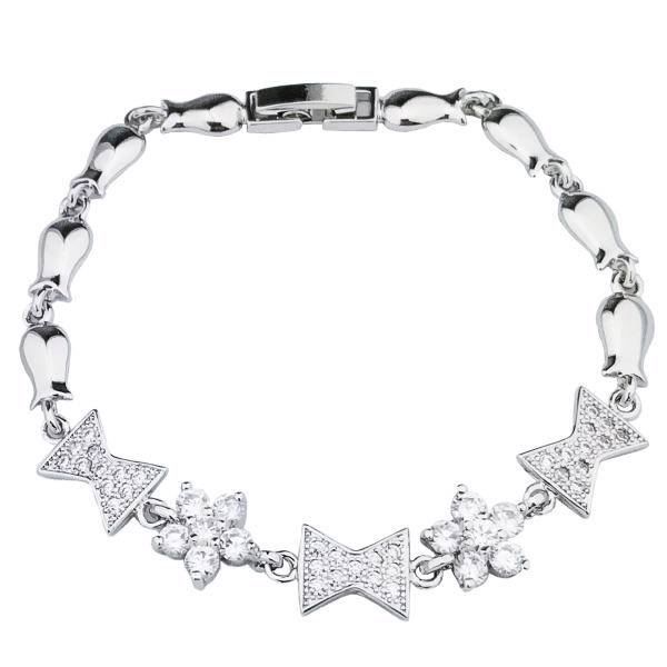 دستبند طرح گل و پروانه كد 180071