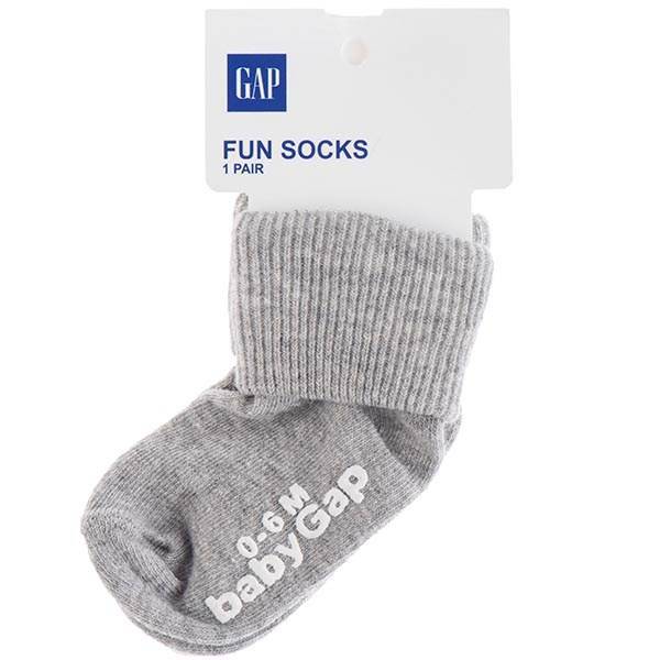 جوراب گپ طرح طوسی، Gap Gray Fun Socks