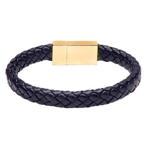 دستبند چرمی آتیس کد I400BK100B، Atiss I400BK100B Leather Bracelet