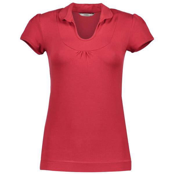 پلوشرت آستین کوتاه زنانه پوپوگروپ مدل 21087، Popo Group 21087 Short Sleeve Polo Shirt For Women