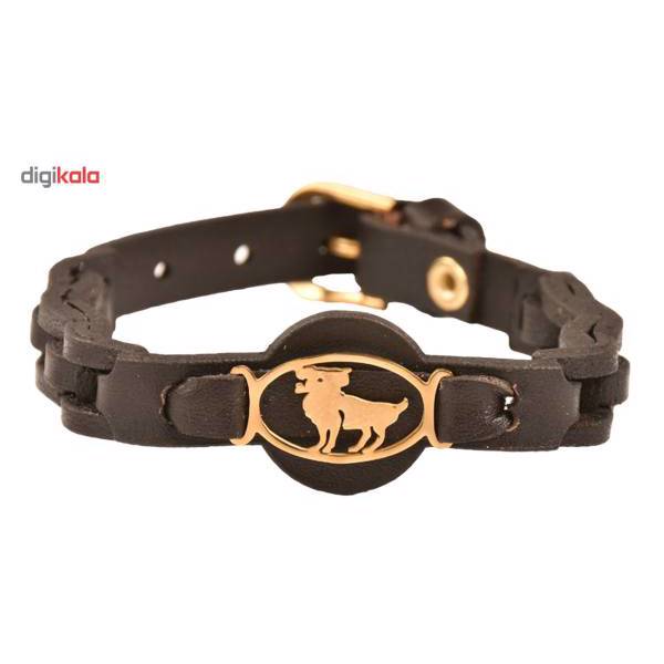 دستبند چرمی کهن چرم طرح تولدفروردین مدل BR105-15، Kohan Charm Farvardin BR105-15 Leather Bracelet