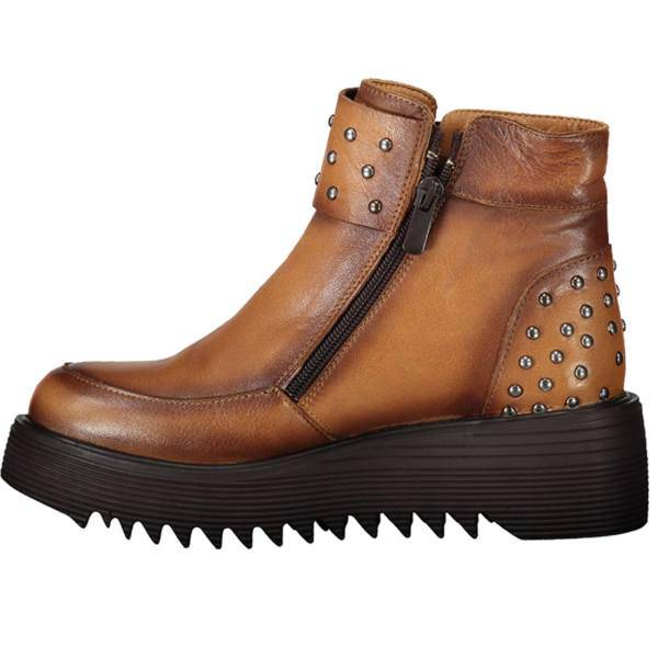 نیم بوت زنانه چرم طبیعی شهر چرم مدل 6-T39317، LC T39317-6 Half Boot For Women