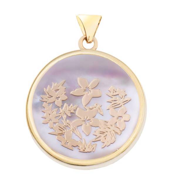 آویز گردنبند طلا 18 عیار مرجان مدل 0282، Marjan 0282 Gold Necklace Pendant Plaque