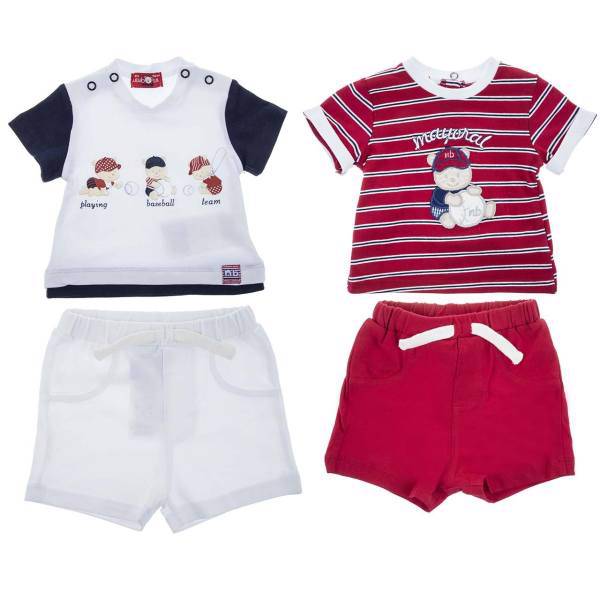 ست تی شرت و شلوارک پسرانه مایورال مدل MA 167070 بسته دو عددی، Mayoral MA 167070 T-shirt and Shorts Set For Boys