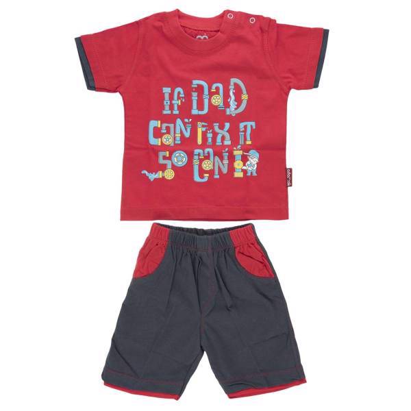 ست لباس پسرانه آدمک مدل 1676001R، Adamak 1676001R Baby Boy Clothing Set