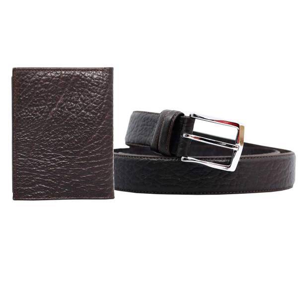 ست هدیه چهارنظم مدل 24018DBrK، 4nazmleather 24018DBrK Leather Gift-Set