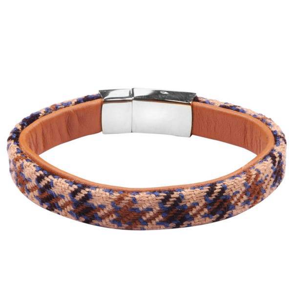 دستبند چرمی آتیس کد I1500SLVBAR، Atiss I1500SLVBAR Leather Bracelet