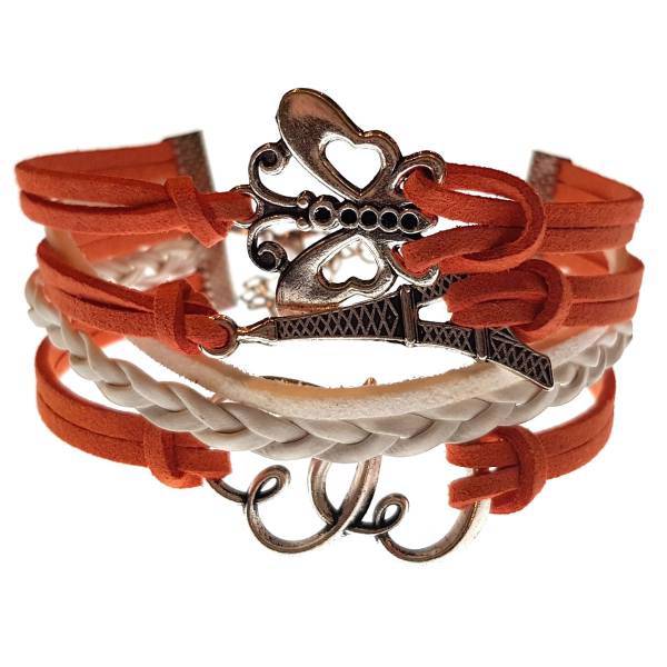 دستبند چرمی الفین مدل el02011، Elfin el02011 Leather Bracelet