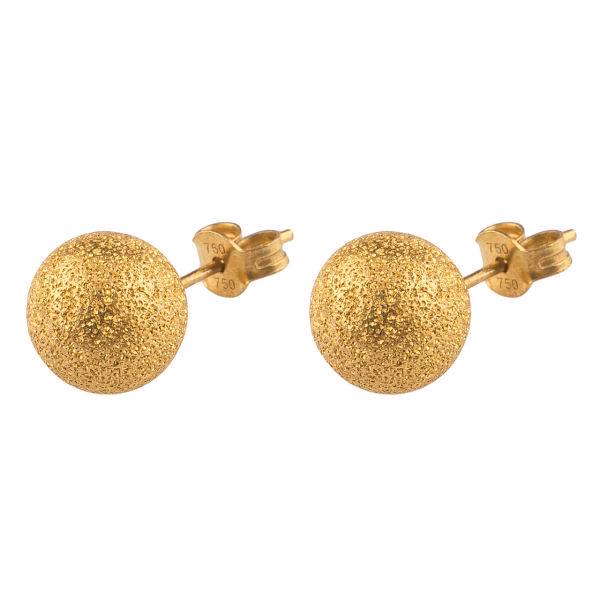 گوشواره طلا 18عیار گالری طلاچی مدل گوی طلایی، Gold earings