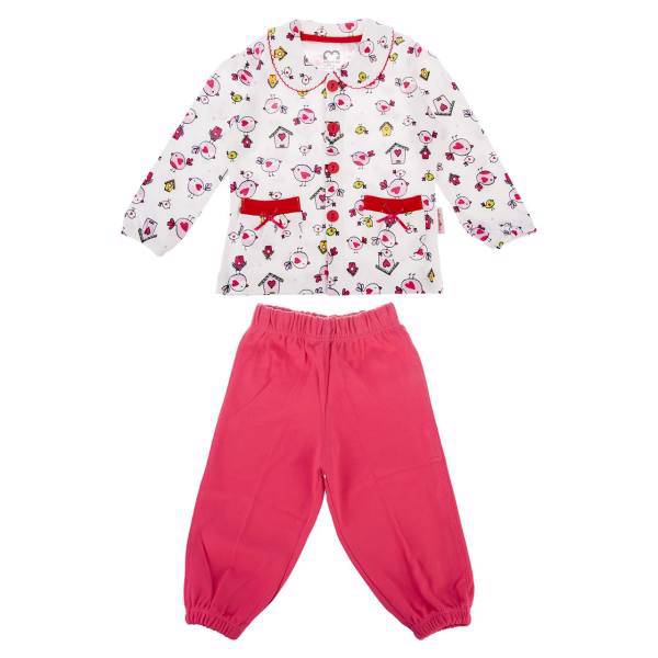 ست لباس دخترانه آدمک مدل 2627001R، Adamak 2627001R Baby Girl Clothing Set