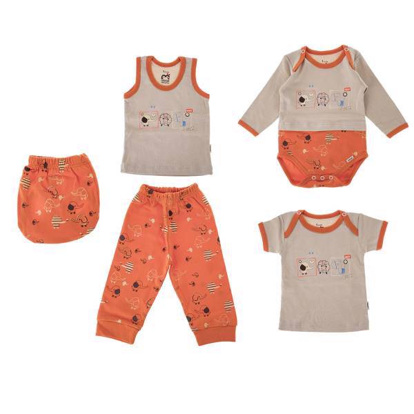 ست لباس نوزادی آدمک مدل 961001، Adamak 961001 Baby Clothes Set