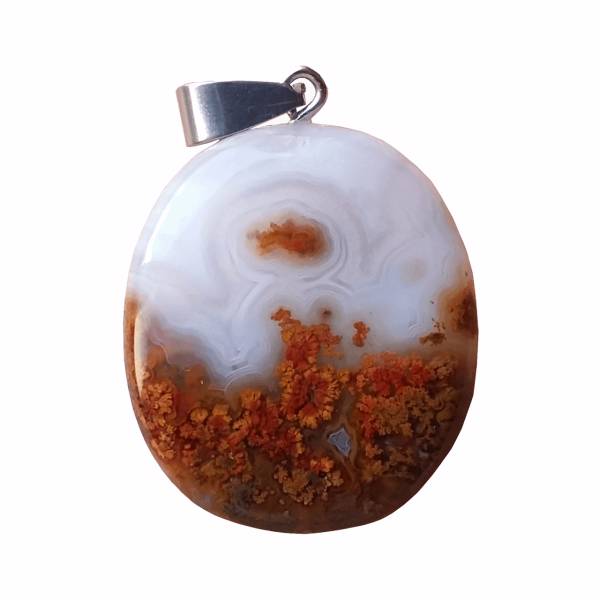 آویز گردنبند نقره عقیق پارس مدل A081، pars agate A081 Necklace