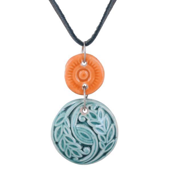 گردنبند گالری بی بی طرح دو تکه گندم و خورشید مدل 00-04، BiBi Gallery 2pieces Seed and Sun 04-00