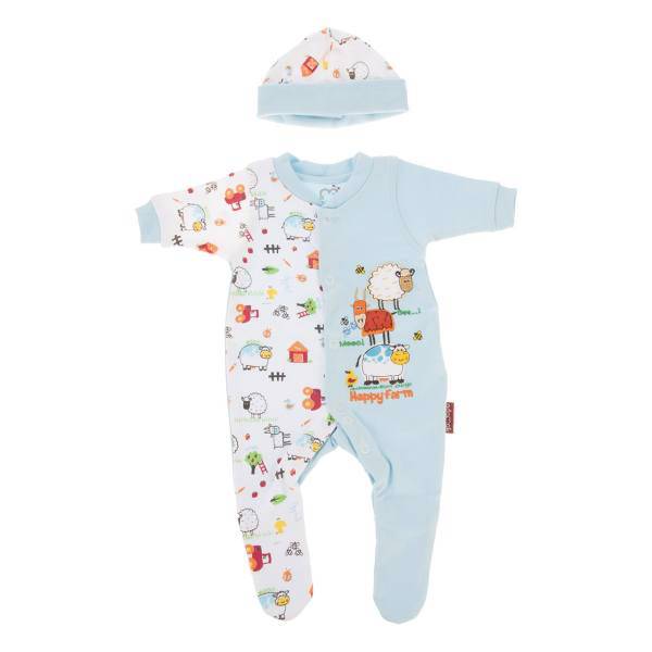 ست لباس پسرانه آدمک مدل 132001B، Adamak 132001B Baby Boy Clothing Set