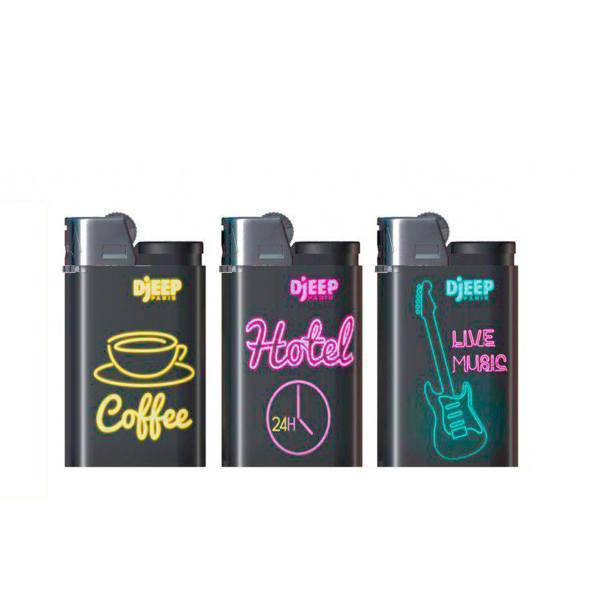 فندک دیجیپ مدل نئون بسته 3 عددی، Djeep Neon Lighter Pack Of 3